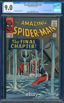 Amazing Spider-man #33 Cgc 9.0 Classic Ditko Cover Stan Lee Marvel Comics 1966