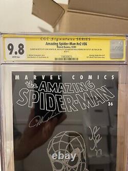 Amazing Spider-man #36 3x Signed & Sketched Cgc 9.8 Ss Stan Lee /romita /rivera