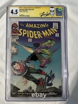 Amazing Spider-man #39 CGC 4.5 SIGNED Stan Lee SS With Stan Lee Gold Label Ltd Ed