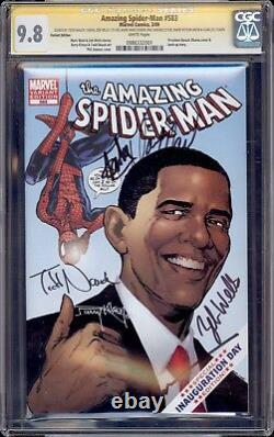 Amazing Spider-man 583 Cgc 9.8 5x Ss Stan Lee Romita Kitson Jimenez Waid Obama