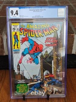 Amazing Spider-man #95 Cgc 9.4 White Pages Marvel Comics 1971