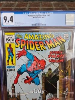 Amazing Spider-man #95 Cgc 9.4 White Pages Marvel Comics 1971