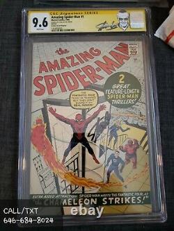 Amazing SpiderMan #1 CGC 9.6 1966 Golden Record Signed Stan Lee NEW STAN LABEL