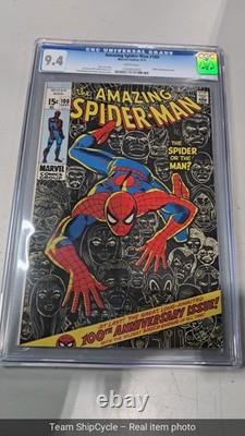 Amazing SpiderMan 100 CGC 94 White Pages 100th Anniversary Issue 1971 G2U