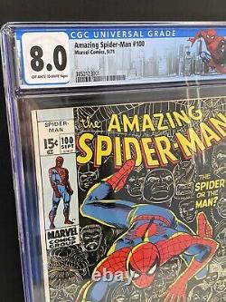Amazing Spiderman #100 CGC 8.0, Stan Lee Story, Romita Cover Art (Custom Label)