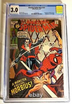 Amazing Spiderman #101 (1971) 1st Appearance Of Morbius. Cgc Graded 3.0 (key)