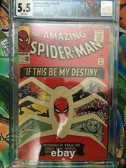 Amazing Spiderman #31 1st Gwen Stacy, Harry Osbourne, CGC 5.5 Custom label