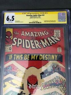 Amazing Spiderman #31 CGC 6.5 Signed by Stan Lee