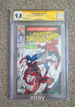 Amazing Spiderman 361 CGC 9.8 Signed 3x Stan Lee, Bagley, Michelinie 1st Carnage