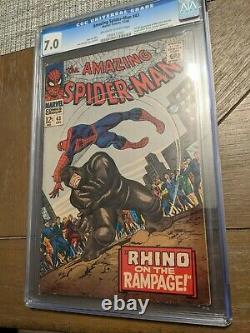 Amazing Spiderman #43 1966 Cgc 7.0 Rhino Origin, 1st Full Mj Key Issue