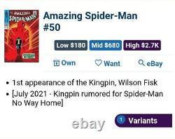 Amazing Spiderman#50 cgc 2.5 (1st app. Of The King Pin) marvel MCU