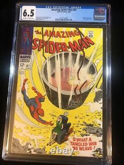 Amazing Spiderman #61 (1968) First Gwen Stacy Cover. Cgc 6.5