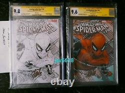 Amazing Spiderman 700 Sketch Cgc 9.8 Ss Stan Lee X 3 Quesada Variant Rare