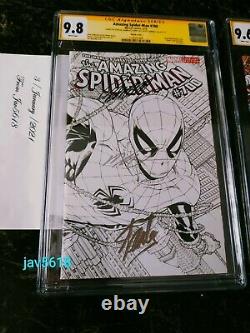 Amazing Spiderman 700 Sketch Cgc 9.8 Ss Stan Lee X 3 Quesada Variant Rare