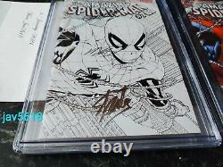 Amazing Spiderman 700 Sketch Cgc 9.8 Ss Stan Lee X 3 Quesada Variant Rare