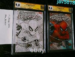 Amazing Spiderman 700 Sketch Cgc 9.8 Ss Stan Lee X 3 Quesada Variant Rare