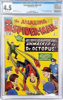 Amazing spider-man #12, CGC 4.5, silver Age 1964. Stan Lee & Steve Ditko story