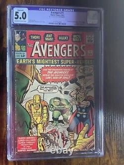 Avengers #1 (1963) 1st Apperance Of The Avengers! CGC 5.0 RESTORED