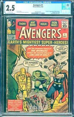 Avengers #1 (1963) CGC 2.5 - 1st & origin of The Avengers Stan Lee & Kirby