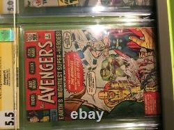 Avengers #1 1963 cgc 5.5 Last Avengers #1 Signed by Stan Lee