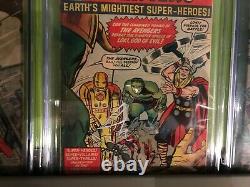 Avengers #1 1963 cgc 5.5 Last Avengers #1 Signed by Stan Lee