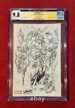 Avengers #1 2014 Sketch Variant J Scott Campbell Signed By Stan Lee CGC 9.8 JSA