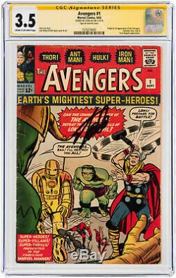 Avengers #1 CGC 3.5 Marvel 1963 Stan Lee Signature! Signed! Thor! K4 151 cm