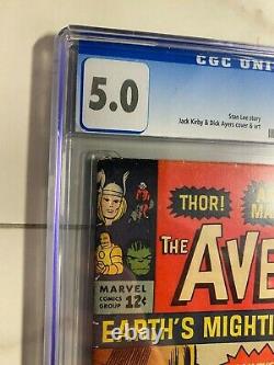 Avengers #1 CGC 5.0 (OW) Origin & 1st Appearance Thor Hulk Iron-Man Ant-Man Key