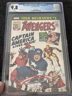 Avengers 1 CGC SS 9.8 Stan Lee True Believers Kirby 100 Avengers 4 Capt America