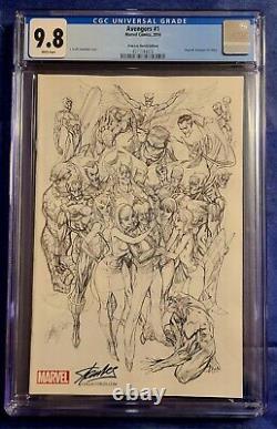 Avengers #1 J Scott Campbell Color & Sketch Variant CGC 9.8 Set Stan Lee Edition