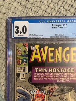Avengers 12 CGC 3.0 1965 Stan Lee Don Heck Jack Kirby Silver Age Marvel