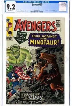 Avengers #17 1965 CGC 9.2 L Stan Lee Jack Kirby Minotaur HIGH GRADE