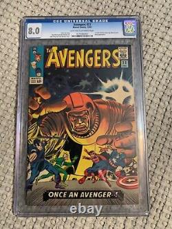 Avengers 23 CGC 8.0 1st App Ravonna Renslayer Key 1965 Kang Stan Lee John Romita