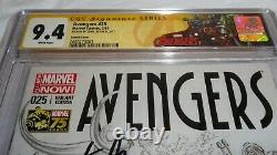 Avengers #25 1200 CGC SS Signature Autograph STAN LEE Sketch Cover Variant MCU