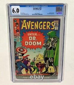 Avengers #25 CGC 6.0 KEY! Date Stamp! (Doctor Doom, Fantastic Four!) 1966 Marvel