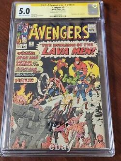 Avengers #5 CGC 5.0 SS Stan Lee Autograph! Hulk Appearance