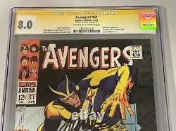 Avengers #51 SS CGC 8.0 Signed Stan Lee Full Ad For Iron Man #1 & Sub-Mariner #1