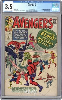 Avengers #6 CGC 3.5 1964 2100005012 1st full app. Baron Zemo