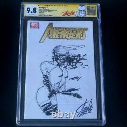 Avengers 7? FRANK MILLER ORIGINAL SKETCH + STAN LEE SIGNED? CGC 9.8 Elektra