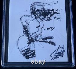 Avengers 7? FRANK MILLER ORIGINAL SKETCH + STAN LEE SIGNED? CGC 9.8 Elektra