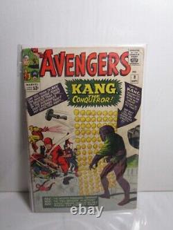 Avengers #8, 1st appearance of Kang the Conqueror, 1964, MCU BAGGED/BOARDED