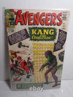 Avengers #8, 1st appearance of Kang the Conqueror, 1964, MCU BAGGED/BOARDED