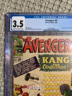 Avengers #8 CGC 3.5 1964 Silver Age Comic Kang the Conqueror 1st Appearance