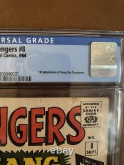 Avengers #8? CGC 3.5? 1st Appearance KANG the Conqueror Silver Age Marvel 1964