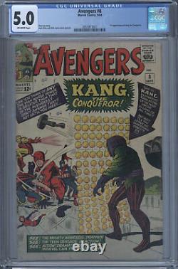 Avengers #8 CGC 5.0 1st appearance Kang the Conqueror Lee & Kirby 1964