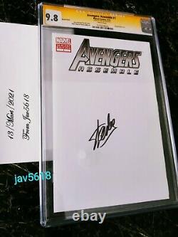 Avengers Assemble #1 Cgc 9.8 Ss. Stan Lee, Marvel Blank Variant Rare, Mint