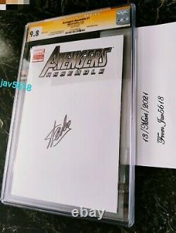 Avengers Assemble #1 Cgc 9.8 Ss. Stan Lee, Marvel Blank Variant Rare, Mint