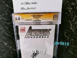 Avengers Assemble #1 Cgc 9.8 Ss. Stan Lee, Marvel Blank Variant Rare, Mint