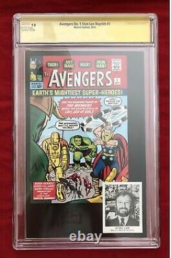 Avengers No. 1 Stan Lee Reprint #1 CGC 9.8 Signed by Stan Lee on 95TH BIRTHDAY