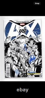 Avengers vs. X-Men #1 3x CGC Signature SS Autograph STAN LEE ROMITA Sketch Cover